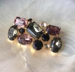 Vintage strass broche, Ophalen of Verzenden, Overige materialen, Broche