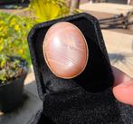 Perzik maansteen ring, goldplated maat 19, Sieraden, Tassen en Uiterlijk, Ringen, Overige materialen, Verzenden, 19 tot 20, Nieuw