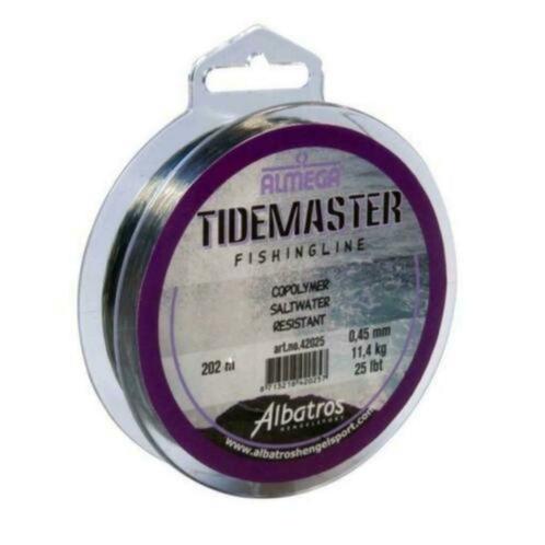5 stuks Albatros Almega Tidemaster zoutwater nylon 0,25mm, Watersport en Boten, Hengelsport | Algemeen, Nieuw, Vislijn, Ophalen of Verzenden