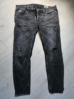 Herenjeans grijs/zwart mt w34 l30 zgan, Kleding | Heren, Spijkerbroeken en Jeans, Ophalen of Verzenden, Zo goed als nieuw, Grijs