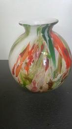 Vaas kleurrijk fidrio glas, Ophalen of Verzenden, Glas, Minder dan 50 cm