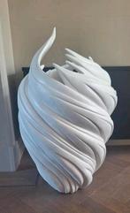 Prachtige polyester vaas wit hotel chic, 50 tot 75 cm, Wit, Ophalen of Verzenden, Zo goed als nieuw