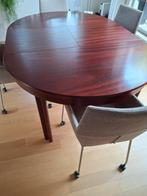 Ovale tafel . Of rond. Uitschuifbaar., Huis en Inrichting, Tafels | Eettafels, Ophalen, Gebruikt, 150 tot 200 cm, Vijf personen of meer