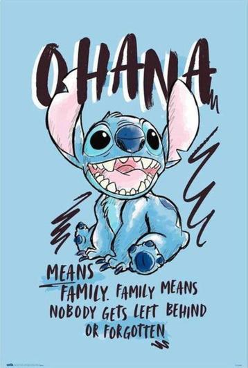 Stitch Ohana Maxi Poster - Disney beschikbaar voor biedingen