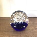 Glazen Presse-papier Blauw/Wit Decoratie Antiek Glas Kristal, Ophalen of Verzenden