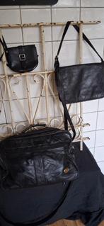 Zwart leren dames tassen als nieuw, Sieraden, Tassen en Uiterlijk, Tassen | Damestassen, Ophalen of Verzenden, Zo goed als nieuw