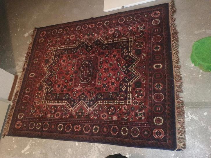 Perzisch kleed tapijt, Huis en Inrichting, Stoffering | Tapijten en Kleden, Gebruikt, 200 cm of meer, Rechthoekig, Wit, Rood, Groen