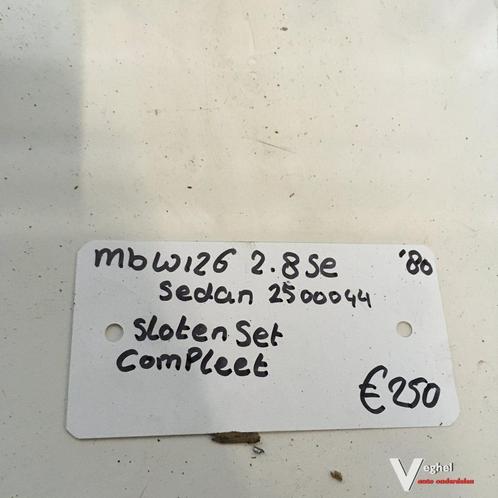 Mercedes W126 280 SE 1980 Sedan  Wagennr 2500044  Slotenset, Auto-onderdelen, Carrosserie en Plaatwerk, Gebruikt, Ophalen of Verzenden