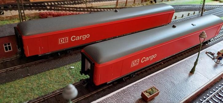 Märklin H0 - 42902 - goederenwagonset 2 st. DB Cargo., Hobby en Vrije tijd, Modeltreinen | H0, Zo goed als nieuw, Wagon, Wisselstroom