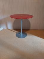 Leuk "Gispen" tafeltje, Minder dan 55 cm, Gebruikt, Rond, Glas