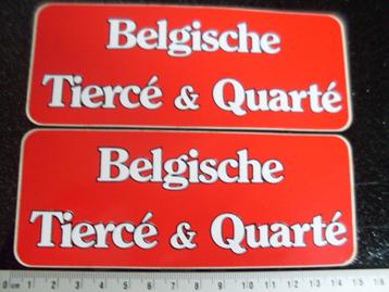 2x sticker belgische Tiercé & Quarté logo beschikbaar voor biedingen