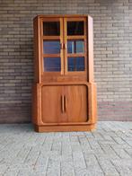Dyrlund Denemarken hoekvitrine - massief teakhout  ( 1 ), Ophalen, Teakhout, Zo goed als nieuw, 150 tot 200 cm