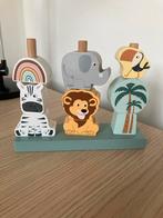 Houten Stapeltoren met Dierenfiguren, Ophalen of Verzenden, Zo goed als nieuw