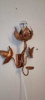 Antieke Koperen Wandlamp, Ophalen of Verzenden, Gebruikt, Metaal, Antiek