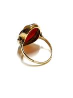 14k gouden ring met een carneool, -, -, Ophalen of Verzenden, Dame