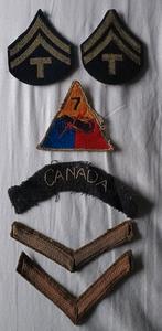 Lot oude emblemen militair Canada Amerika Engeland, Verzenden, Landmacht, Engeland, Embleem of Badge
