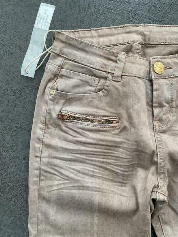 F577 Nieuw: jeans Jade Twelve mt 27=XS=34 broek beige/grijs beschikbaar voor biedingen