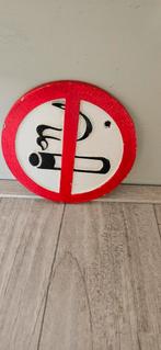 Verboden te roken 15cm diameter, Ophalen of Verzenden, Gebruikt, Reclamebord