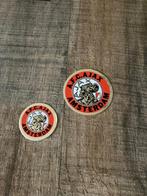 2 STICKERS AJAX OUD (NIEUW) LOGO BRONSKLEURIG, Verzamelen, Sportartikelen en Voetbal, Ophalen of Verzenden, Zo goed als nieuw