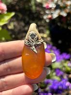 Agaat Edelsteenhanger Klei Handgemaakt, Sieraden, Tassen en Uiterlijk, Kettinghangers, Overige voorstellingen, Nieuw, Oranje, Ophalen of Verzenden