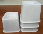 Bedverhogers, 8 cm., Huis en Inrichting, Slaapkamer | Bedden, Ophalen, Eenpersoons, Wit, Nieuw