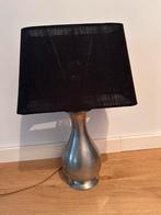 Tin tinnen tafel lamp tafellamp 52 cm zwart zilver vintage, Ophalen of Verzenden, Zo goed als nieuw, 50 tot 75 cm