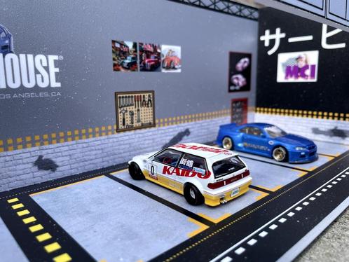 1:64 garage diorama, Hobby en Vrije tijd, Modelauto's | Overige schalen, Nieuw, Auto, Ophalen