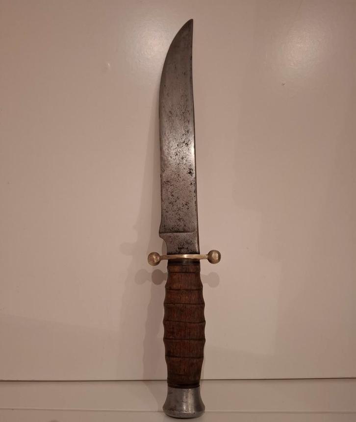 Groot Jachtmes / Bowie Stijl Dolk, Antiek en Kunst, Antiek | Gereedschap en Instrumenten, Ophalen of Verzenden