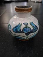 Vintage Vaas Blauw Distel Fat Lava, Ophalen, Gebruikt, Blauw, Aardewerk of Porselein