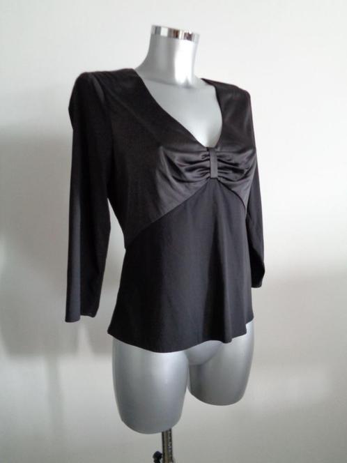 Monique Collignon duurzame satijnen blouse zwart NIEUW, Kleding | Dames, Blouses en Tunieken, Nieuw, Zwart, Ophalen of Verzenden