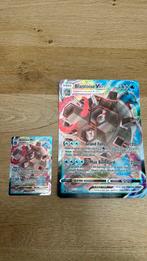 Blastoise V Max grote & kleine Pokémon kaart SWSH103, Telecommunicatie, Ophalen of Verzenden, Zo goed als nieuw, Hoesje of Tasje