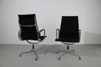 Vitra Eames EA 112 stoelen, Chroom, zwart hopsak, leer op ar, Ophalen, Gebruikt, Zwart, Leer