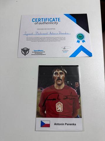 Antonin Panenka. Zeldzame gesigneerde foto met certificaat! beschikbaar voor biedingen