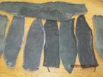 Lapjes suede 23 x 7 cm 6 stuks, Leer of Kunstleer, Nieuw, Ophalen of Verzenden, Grijs
