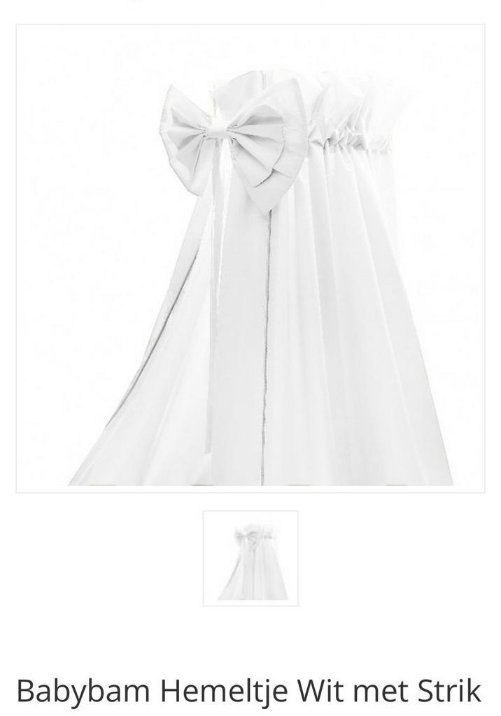 Wit hemeltje met gouden standaard, Kinderen en Baby's, Babywiegjes en Ledikanten, Nieuw, Overige typen, Ophalen