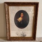Lijst in barok stijl met portret *tres jolie Duiven*, Verzenden
