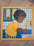 Rolf Puzzel: Donker Meisje Wast Handen, 2 tot 4 jaar, Gebruikt, Van hout, Meer dan 50 stukjes