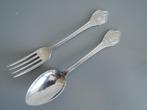 Nutricia lepeltje en vorkje, Ophalen of Verzenden, Zo goed als nieuw, Rvs of Chroom, Los bestek