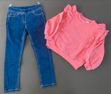 Spijkerlegging C&A 116 en trui H&M 98/104 beschikbaar voor biedingen