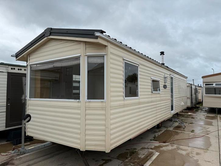 Pannendak Bk Calypso 310 x 10,50 / 3 slk/Douche + Gebracht, Caravans en Kamperen, Stacaravans, tot en met 4, Ophalen of Verzenden