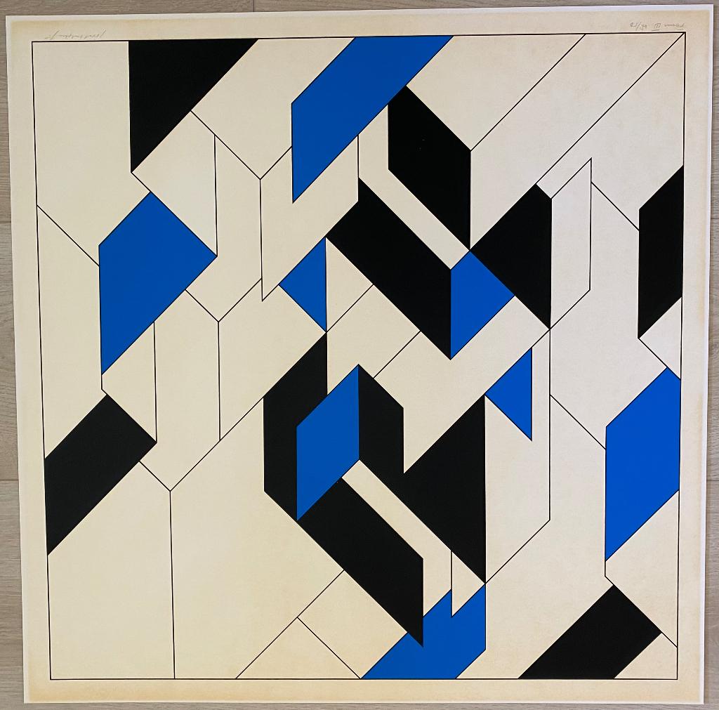 Zeefdrukken Focus I, II en III (1975) van Joost Baljeu, Ophalen of Verzenden