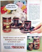 41 vintage advertenties reclames Nestle Nescafe koffie 52-99, Ophalen of Verzenden, Gebruikt, Reclamebord