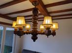 Authentieke Massief Houten Kroonluchter, Ophalen, Landelijk/ klassiek, Gebruikt, 50 tot 75 cm