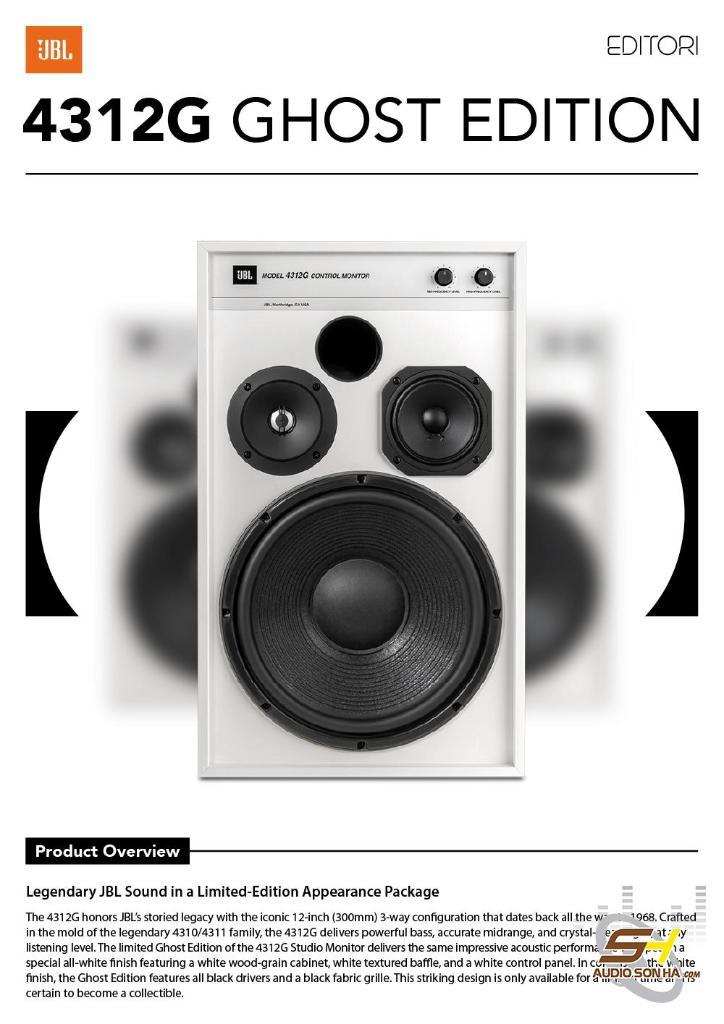 JBL 4312 g GHOST… studio beperkte oplage 3649 voor 2300,-, Audio, Tv en Foto, Luidsprekers, Nieuw, Front, Rear of Stereo speakers