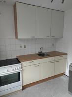 Complete kleine keuken met apparatuur (excl. koelkast), Huis en Inrichting, Keuken | Complete keukens, Ophalen, Gebruikt, Wit