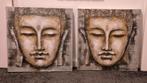 2x Buddha op canvas, 50 tot 75 cm, Ophalen of Verzenden, Zo goed als nieuw, 50 tot 75 cm