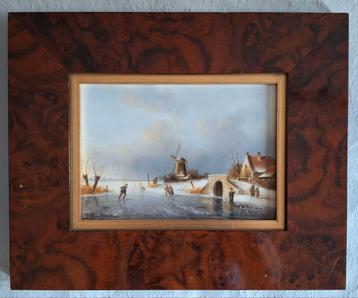 Johannes Brolsma schilderij winterlandschap.  beschikbaar voor biedingen