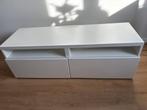 Tv-meubel Ikea Besta wit/Selsviken hoogglans/wit, Huis en Inrichting, Kasten | Televisiemeubels, Ophalen, Gebruikt, 25 tot 50 cm