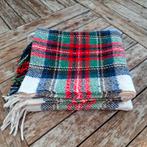 Retro wollen plaid woondeken woonplaid deken 135x135 cm, Ophalen of Verzenden, Gebruikt