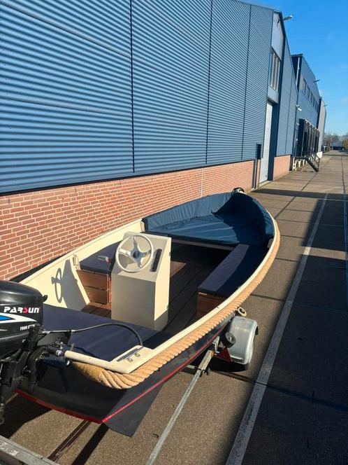 Prachtige mooie been akker vlet., Watersport en Boten, Sloepen, Gebruikt, Tot 10 pk, 3 tot 6 meter, Buitenboordmotor, Benzine